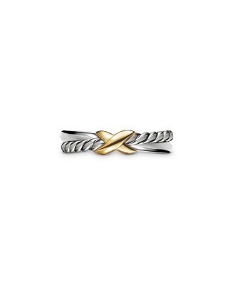 David Yurman Petite X Ring in Sterling Silver with 18K Yellow Gold, 4mm  | Bloomingdale's Jewelry... | Bloomingdale's (US)