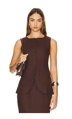 Posse Emma Vest in Chocolate from Revolve.com | Revolve Clothing (Global)