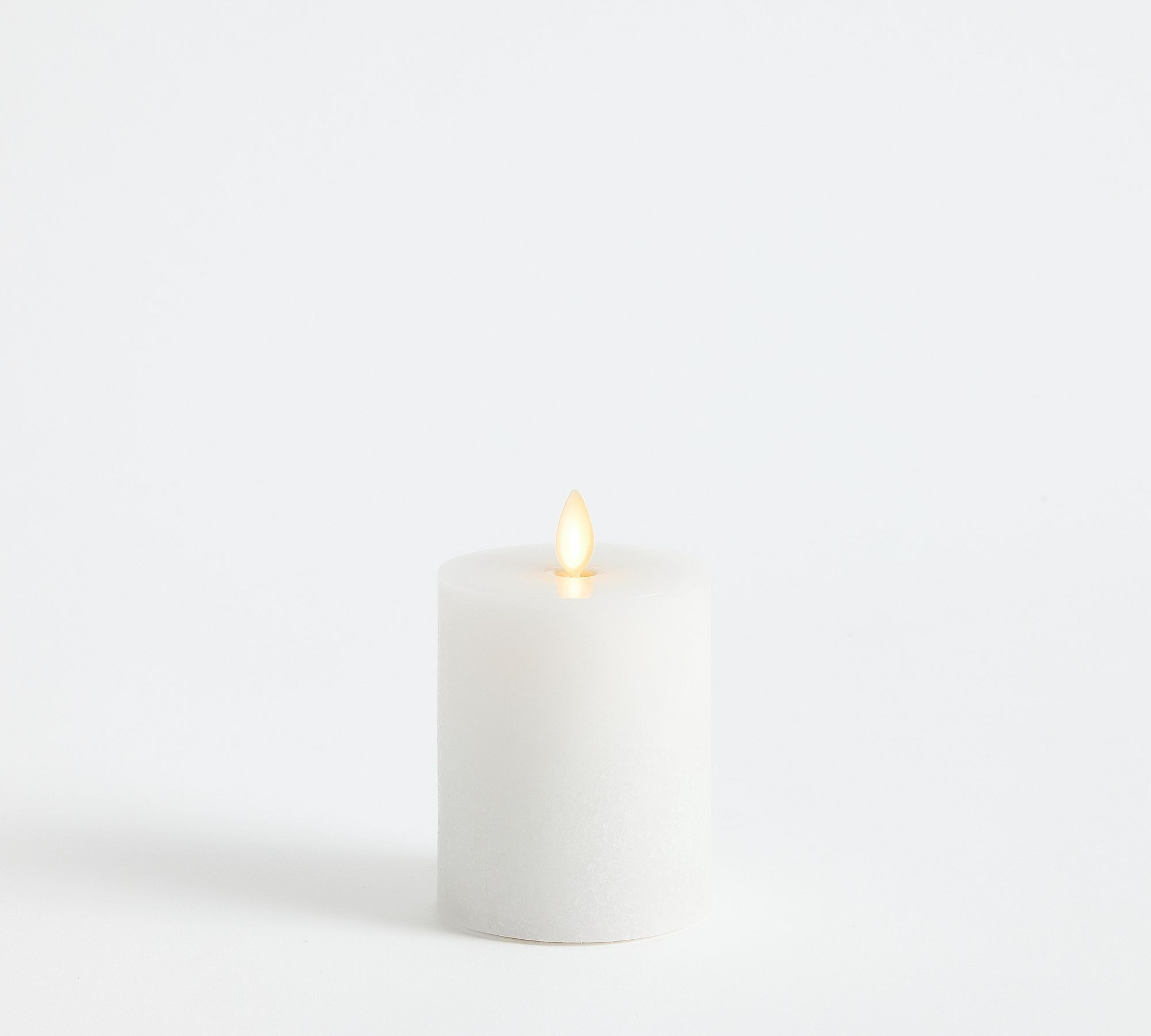 Premium Flickering Flameless Wax Pillar Candle - Salt Washed | Pottery Barn (US)
