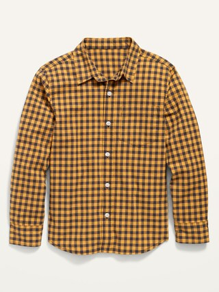 Patterned Poplin Built-In Flex Shirt for Boys | Old Navy (US)