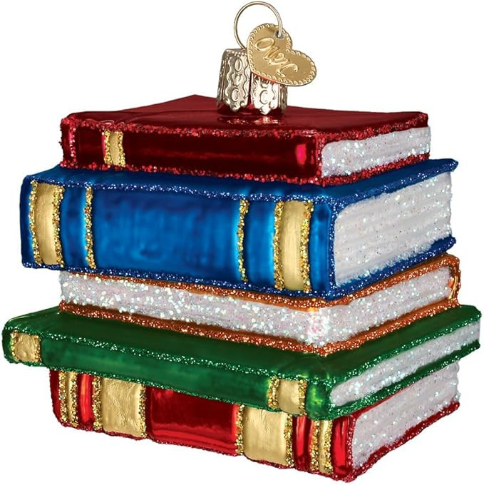 Old World Christmas Stack of Books Christmas Ornament | Amazon (US)