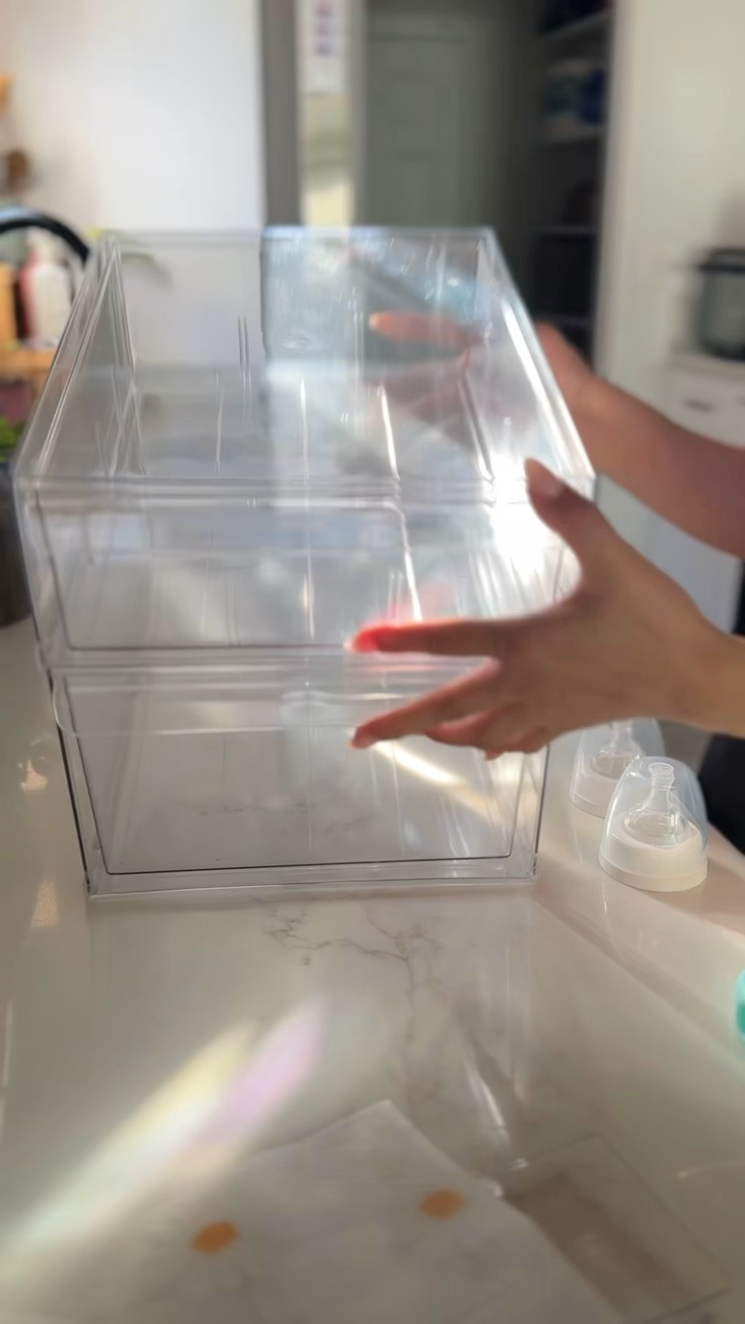 Almost to the finish line and getting all the baby things done around here 😊 so many of you asked where I found this storage, it’s from TJMaxx! Run and get yourself one! 
•
•
•
•
#timeisticking #itstime #letsdoit #momtobe #pregnantlife #preggolife