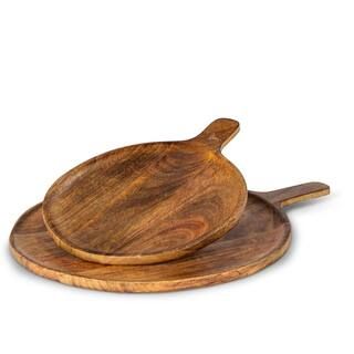 GG COLLECTION 18 in. L Assorted Mango Wood Serving Boards (Set of 2) 95342EC | The Home Depot