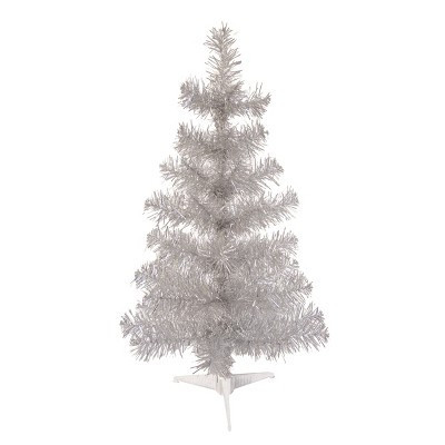 Transpac Small Silver Tinsel Mini Christmas Tree Decorative Object for Holiday Home Decor | Target