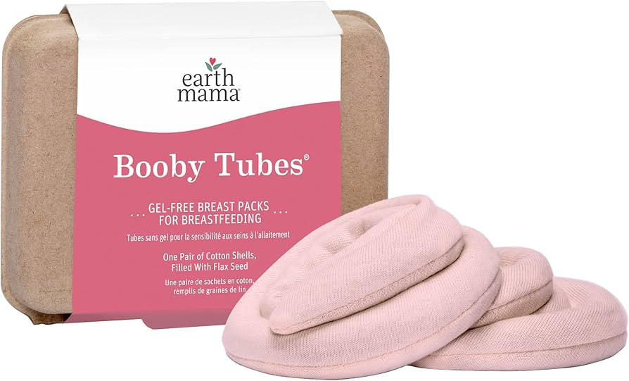 Earth Mama Booby Tubes | Gel-Free Hot & Cold Compress Nursing Packs for Breastfeeding & Tender Br... | Amazon (US)