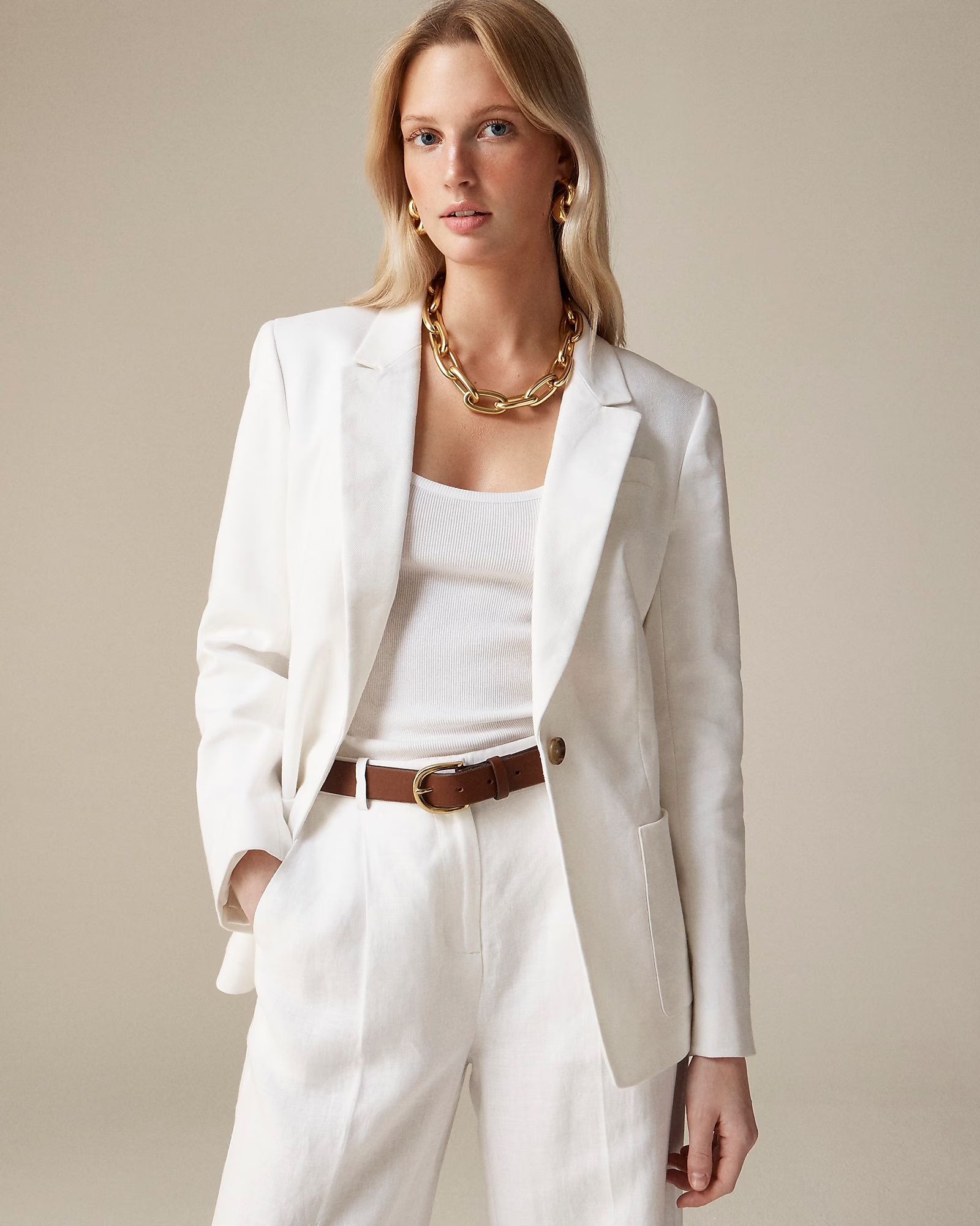 best seller4.6(34 REVIEWS)Helena blazer in stretch linen blend$169.50$198.00 (14% Off)Limited tim... | J.Crew US