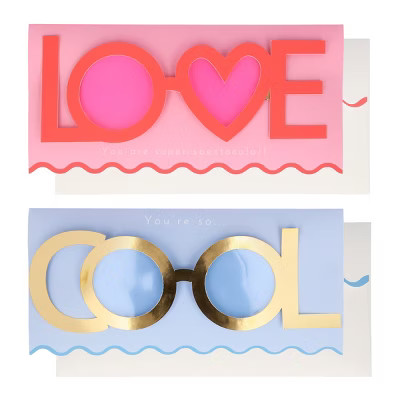 Meri Meri Valentine's Glasses Cards (Pack of 24) | Target