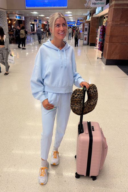 Travel Set in a soft light blue🦋 
Ready to sleep through our Red-Eye flight to Costa Rica!! 💚 🦜 

#LTKunder50 #LTKfamily #LTKtravel