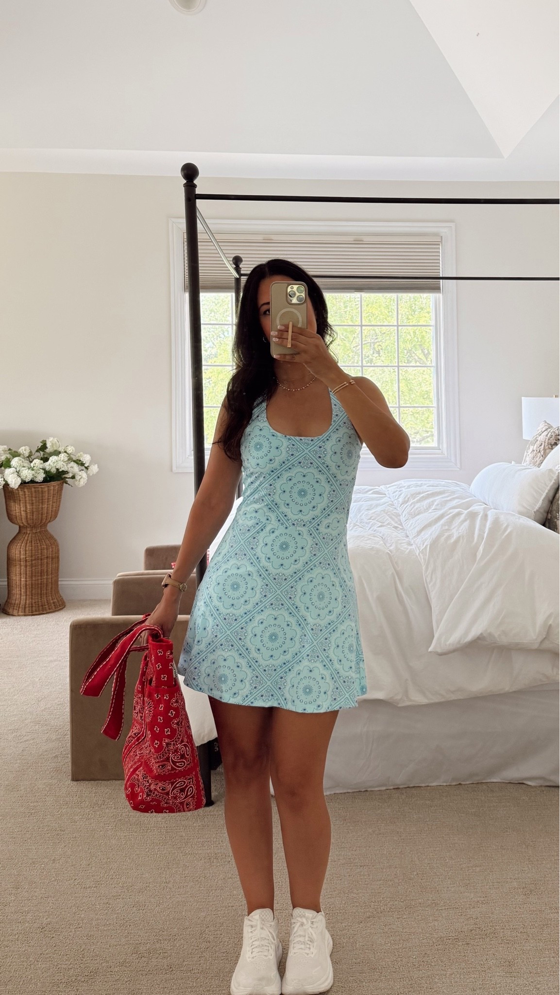 Target dress and Walmart bag! Great outfit for 4th of July or anytime. Also super comfy! I could see wearing this to Disney world too. I’m 5’4 wearing a size Small in dress. Also has pull down shorts 🙌🏼

#LTKActive #LTKootd #LTKmomlife

#LTKootd