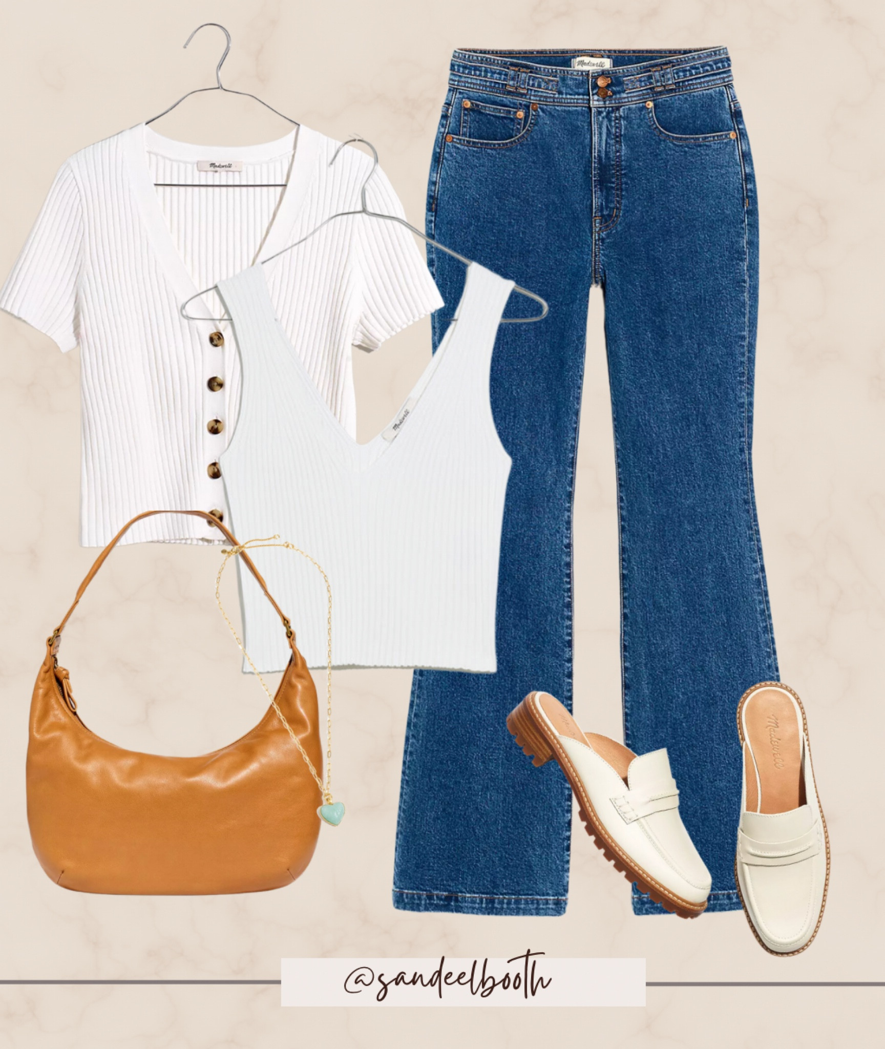 Jeans
Business casual 
Sweater set
Cardigan 
Neutral

#LTKshoecrush #LTKFind #LTKitbag