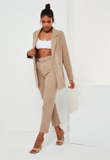 Missguided - Petite Stone Co Ord Long Blazer | Missguided (UK & IE)