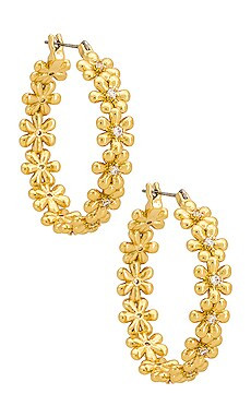 Luv AJ The Daisy Chain Hoops in Gold from Revolve.com | Revolve Clothing (Global)