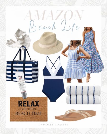 Amazon Beach Life 

Beach life, beach style, vacation outfit, summer dress, swimsuit cover up, striped dress, Amazon dress, Amazon beach, Amazon swimsuit, relax you’re on beach time doormat, welcome doormat, flower coral, blue striped beach towel, 2 pack beach towels, extra large beach tote bag, coastal style, coastal beach bag, EltaMD UV SPF lip balm sunscreen, wide brim straw Panama roll up hat, beach fedora, reef womens cushion sandals, sandals, beach sandals, crochet coverup, tie strap pinafore dress, square neck ruffled hem dress, vineyard vines standard color block sconset one piece, floral maxi dresss

#LTKfindsunder100 #LTKSeasonal #LTKstyletip