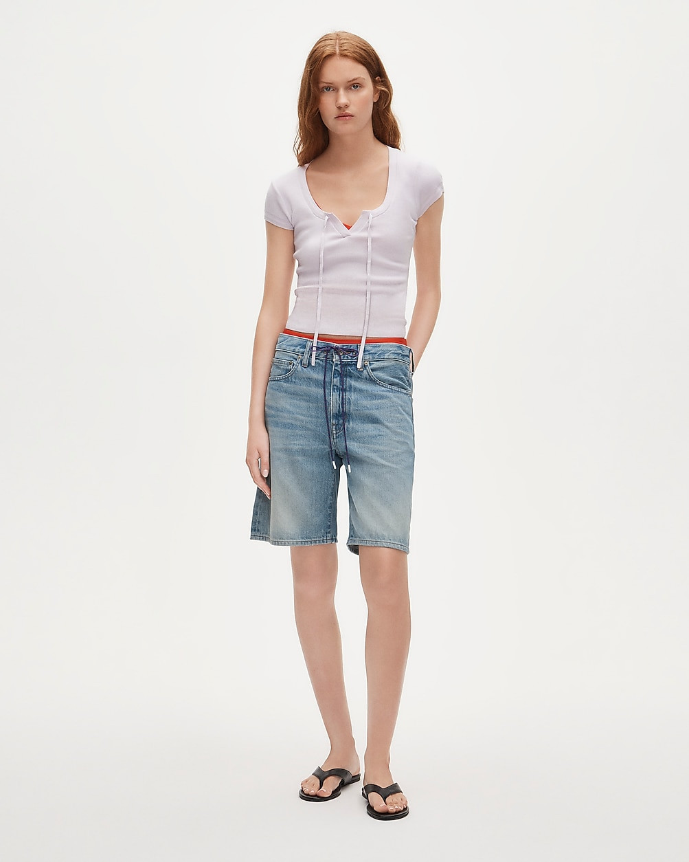 Denim bermuda short with paracord | J. Crew US