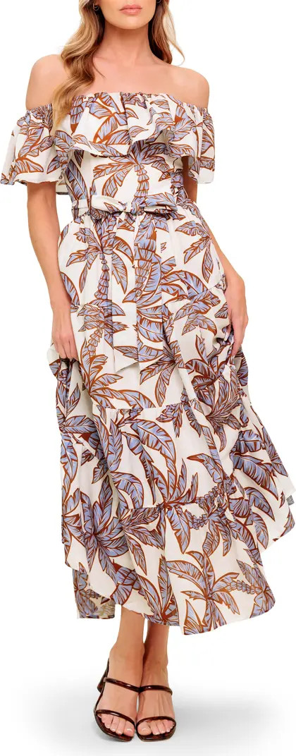 Floral Off the Shoulder Midi Dress | Nordstrom Rack