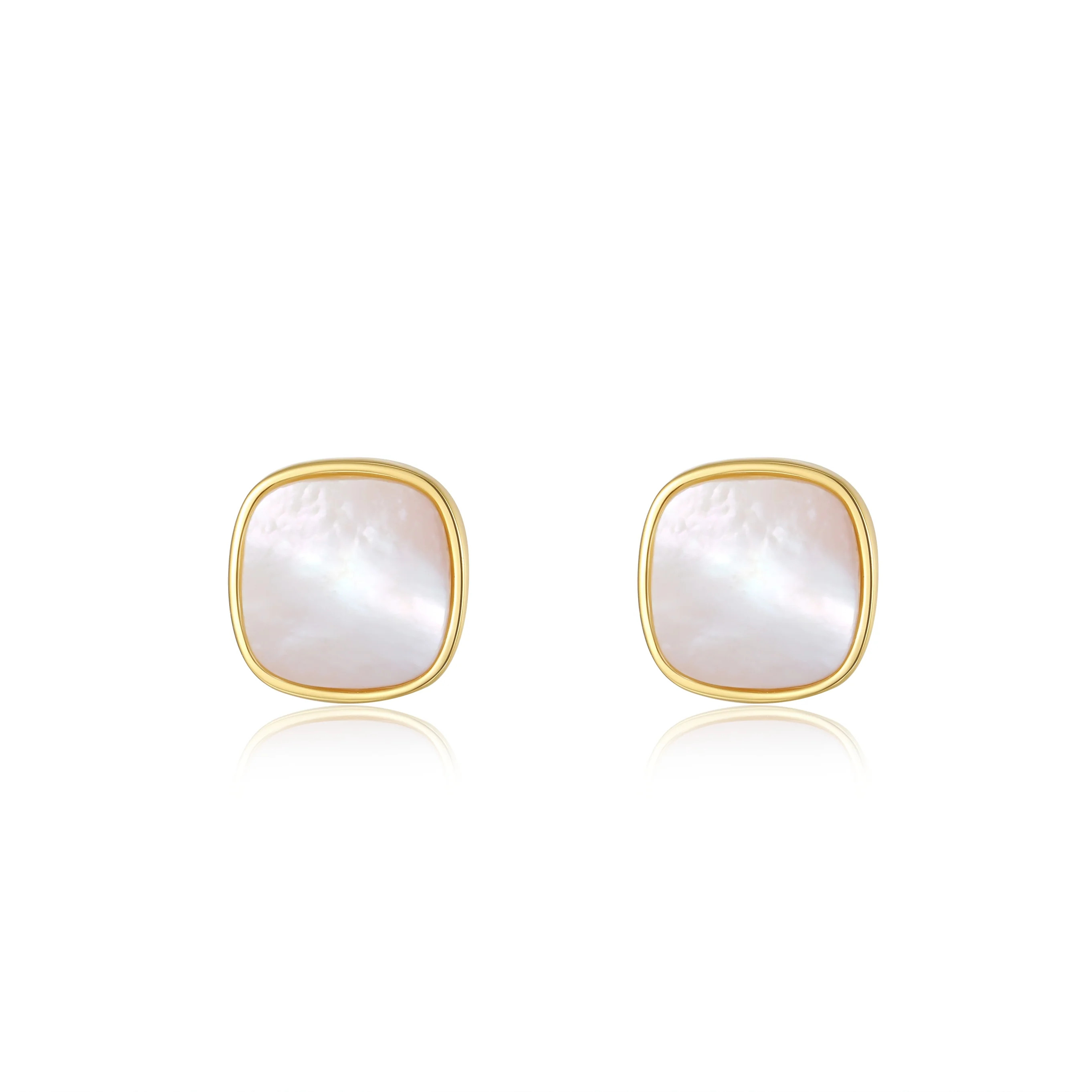 「Moonlight」 Mother-of-Pearl Stud Earrings | Suihe Jewelry