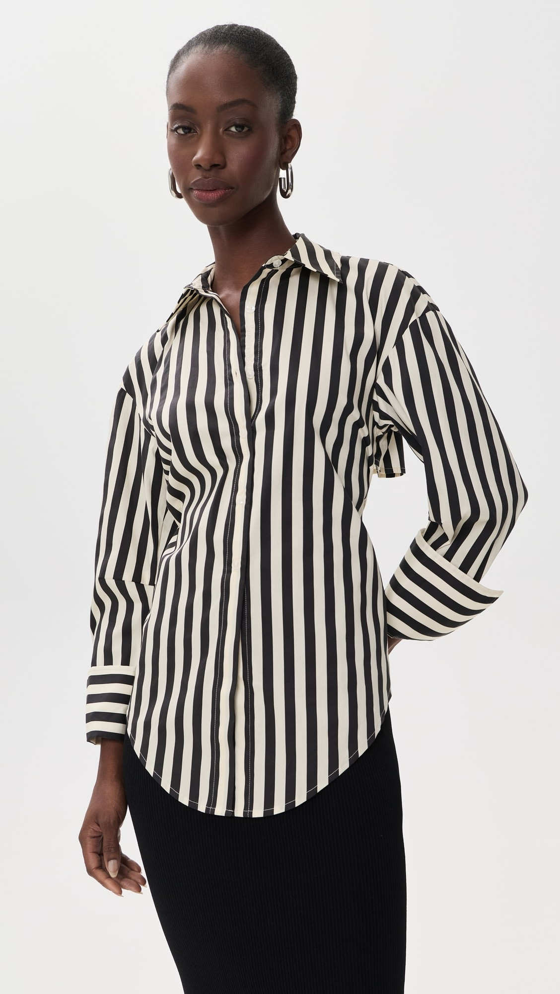 Loch Striped Poplin Button Up Top | Shopbop