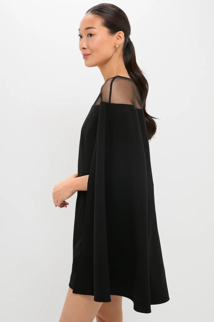Black Estelle Cape Dress | Tuckernuck (US)