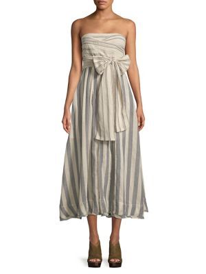 Free People - Stripe Me Up Strapless Bow Dress | Lord & Taylor