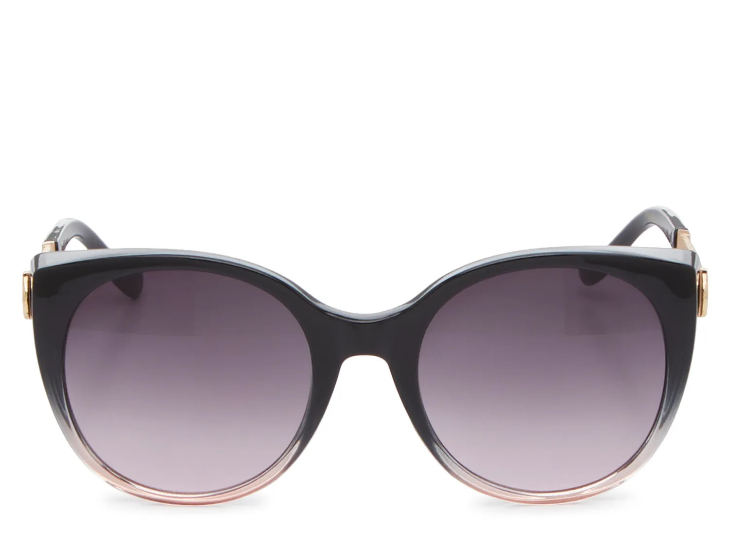 Jessica Simpson Ombre Round Sunglasses | Women's | Black/Mauve/Gold | Size One Size | Sunglasses | DSW