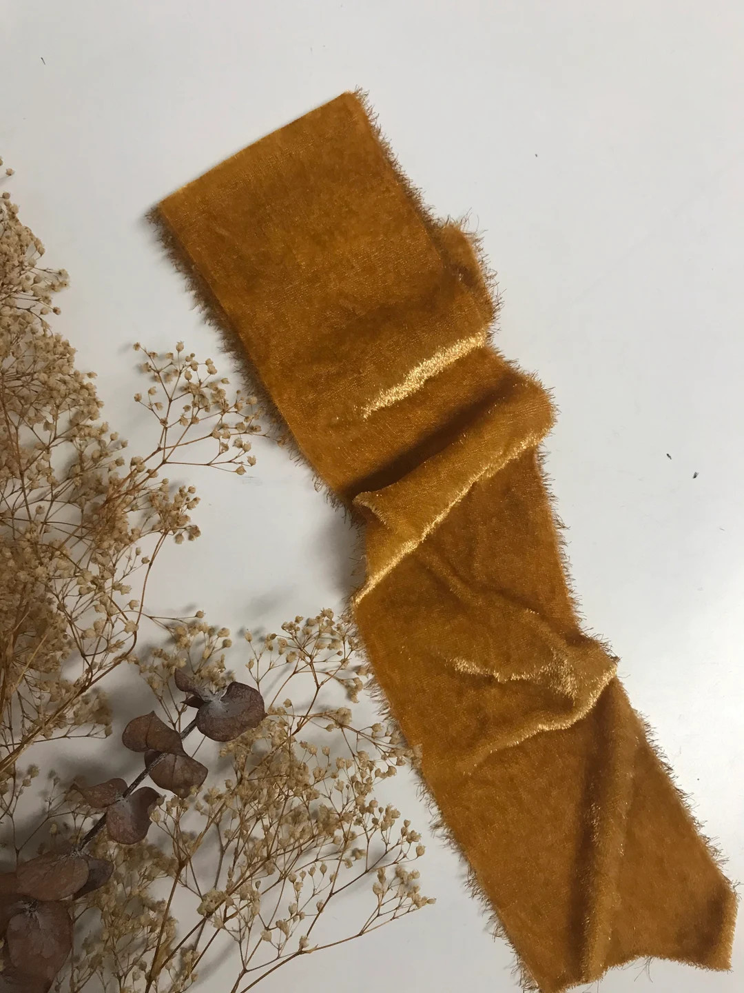 Silk Velvet Ribbon Antique Gold - Etsy | Etsy (US)