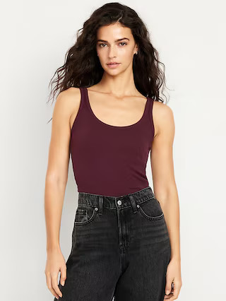 First-Layer Ribbed Scoop-Neck Tank Top | Old Navy (US)
