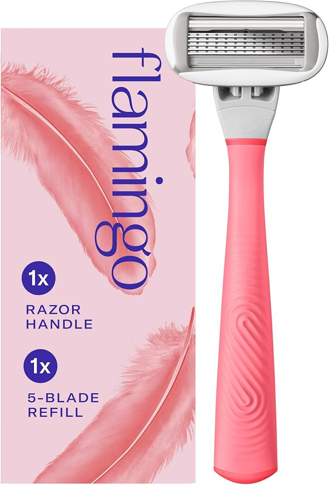 Flamingo Razors for Women, 1 Razor (Flamingo Pink) Handle and 1 Razor Blade Refill | Amazon (US)