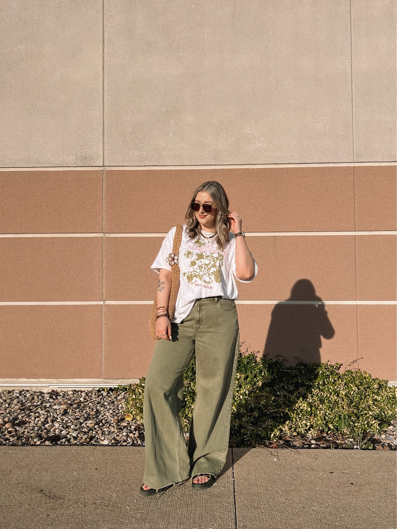 Casual spring outfit! Wearing L in the tee and 32 long in the jeans (I cut the hem for a custom length). Code SHORTSAF for extra 15% off at Abercrombie! Linked similar black sandals

#LTKjeans #LTKsale #LTKmidsize