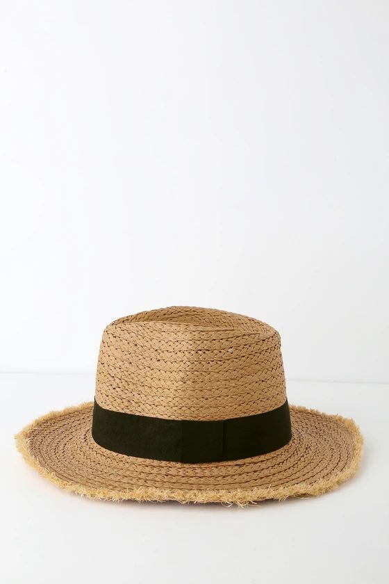 Feelin' It Tan Woven Boater Hat | Lulus (US)