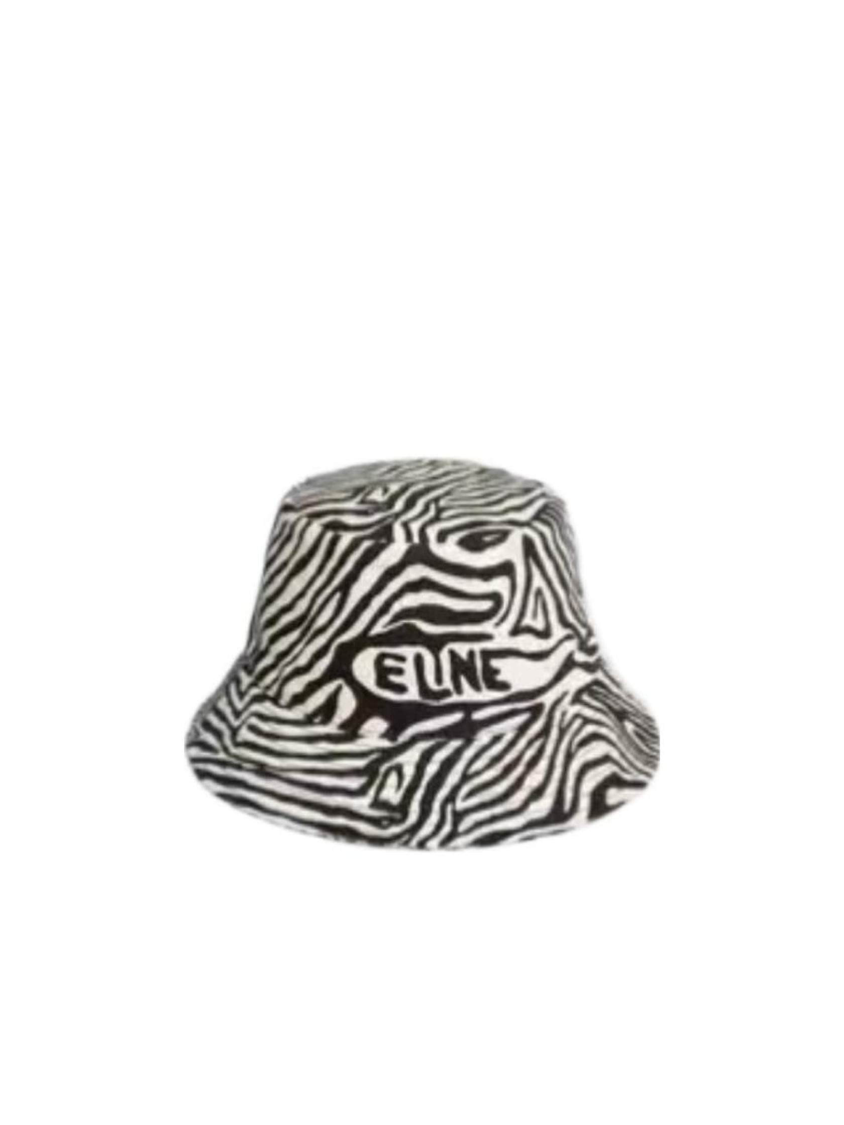 CELINE ZEBRA-PRINT BUCKET HAT IN COTTON GABARDINE | Senser US