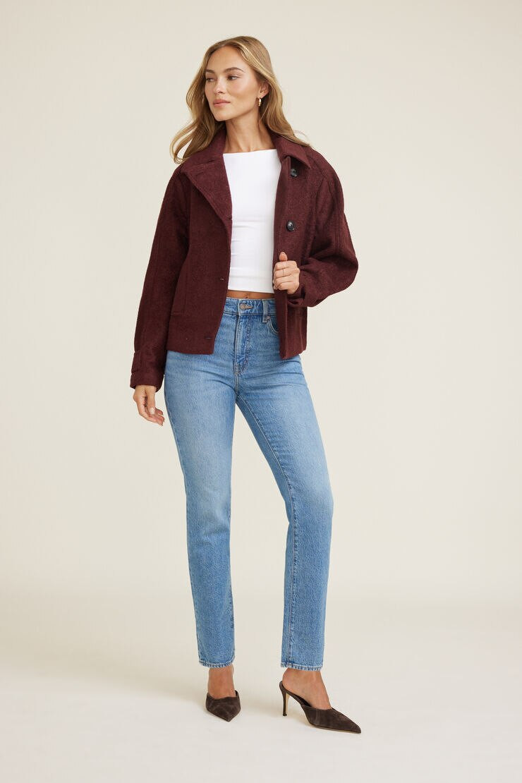 Boiled Wool Jacket | Dynamite Clothing