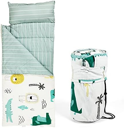 Amazon.com: NEDVI Toddler Nap Mat with Carry Bag,Sleeping Bag with Removable Pillow,Measure 55x 2... | Amazon (US)