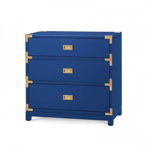 Villa House Victoria 3-Drawer Side Table Navy Blue | Gracious Style