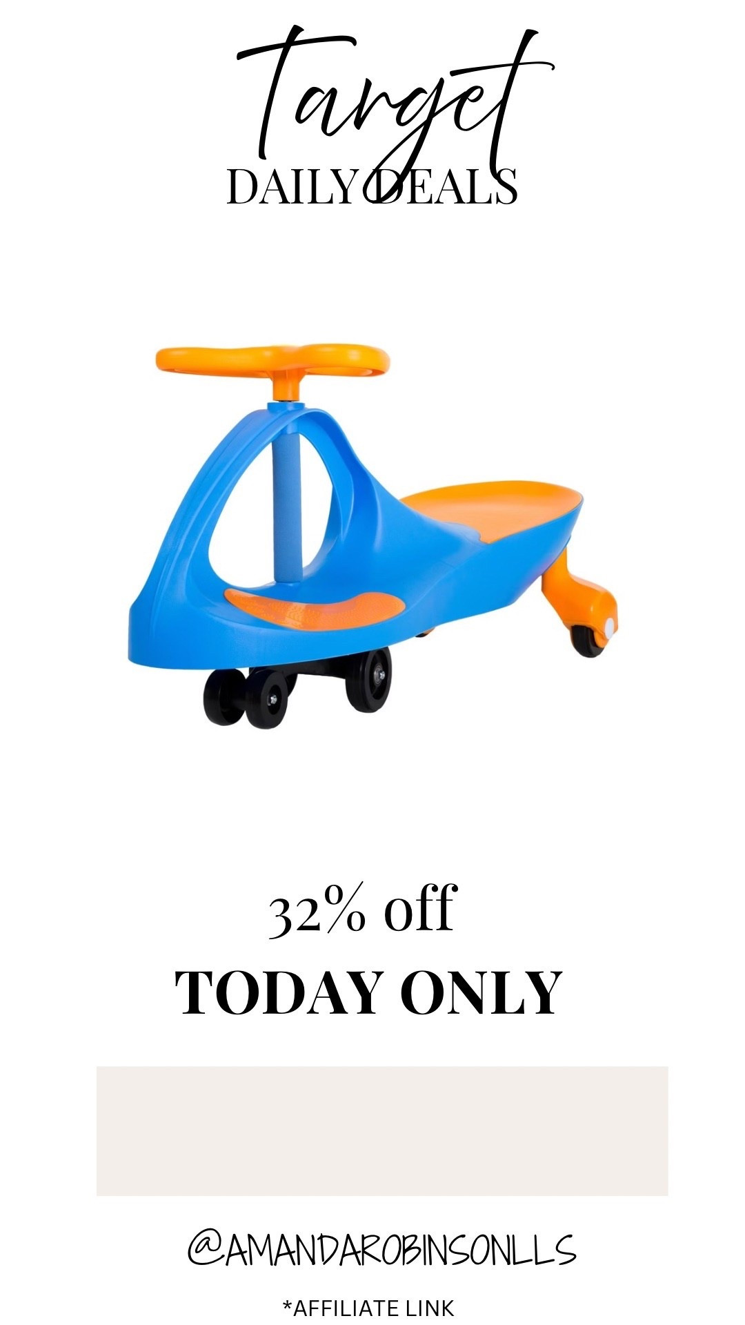 Target Daily Deals
Wiggle car

#LTKKids #LTKSaleAlert