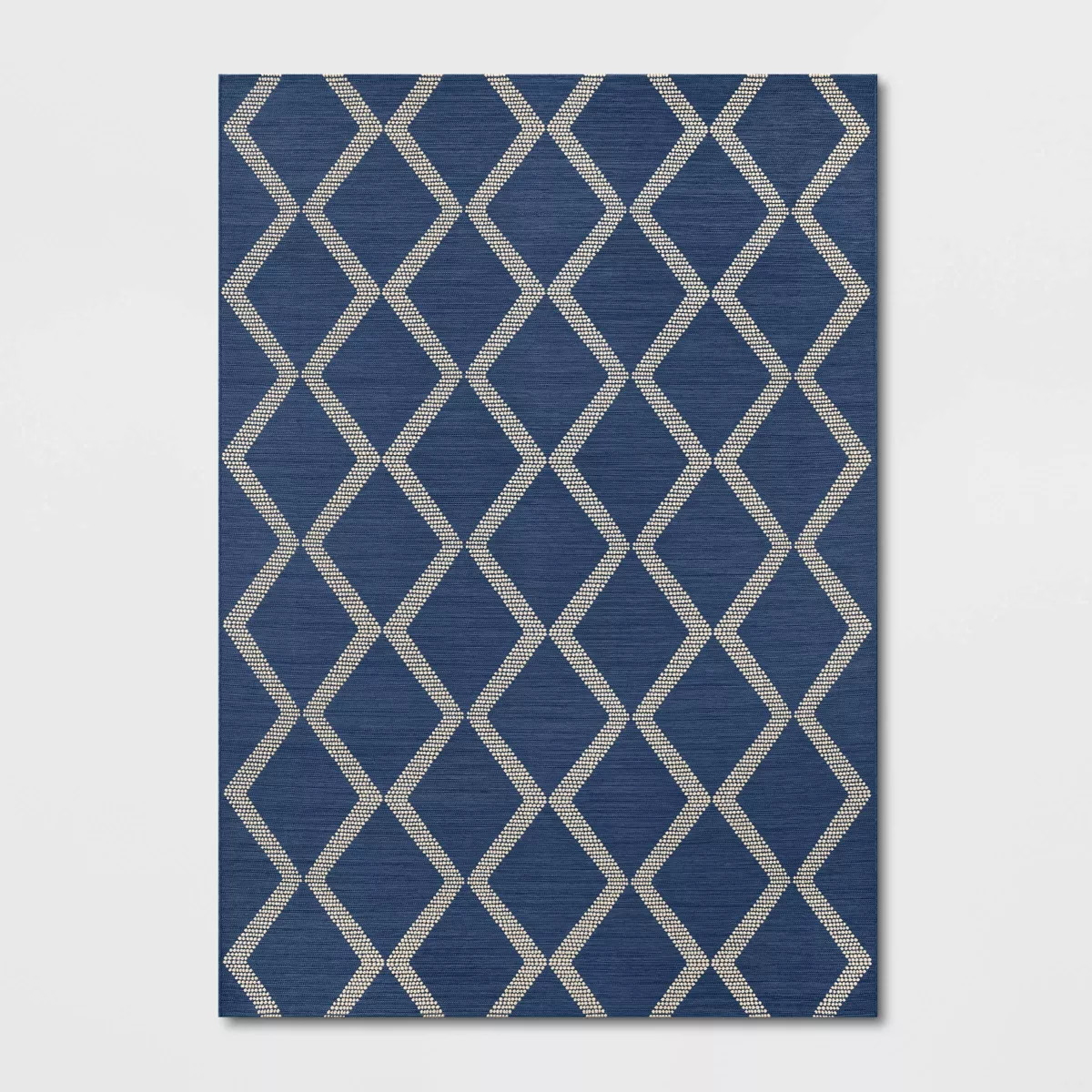 Mattias Diamond Rectangular Woven Outdoor Area Rug Blue Denim - Threshold™ designed with Studio... | Target