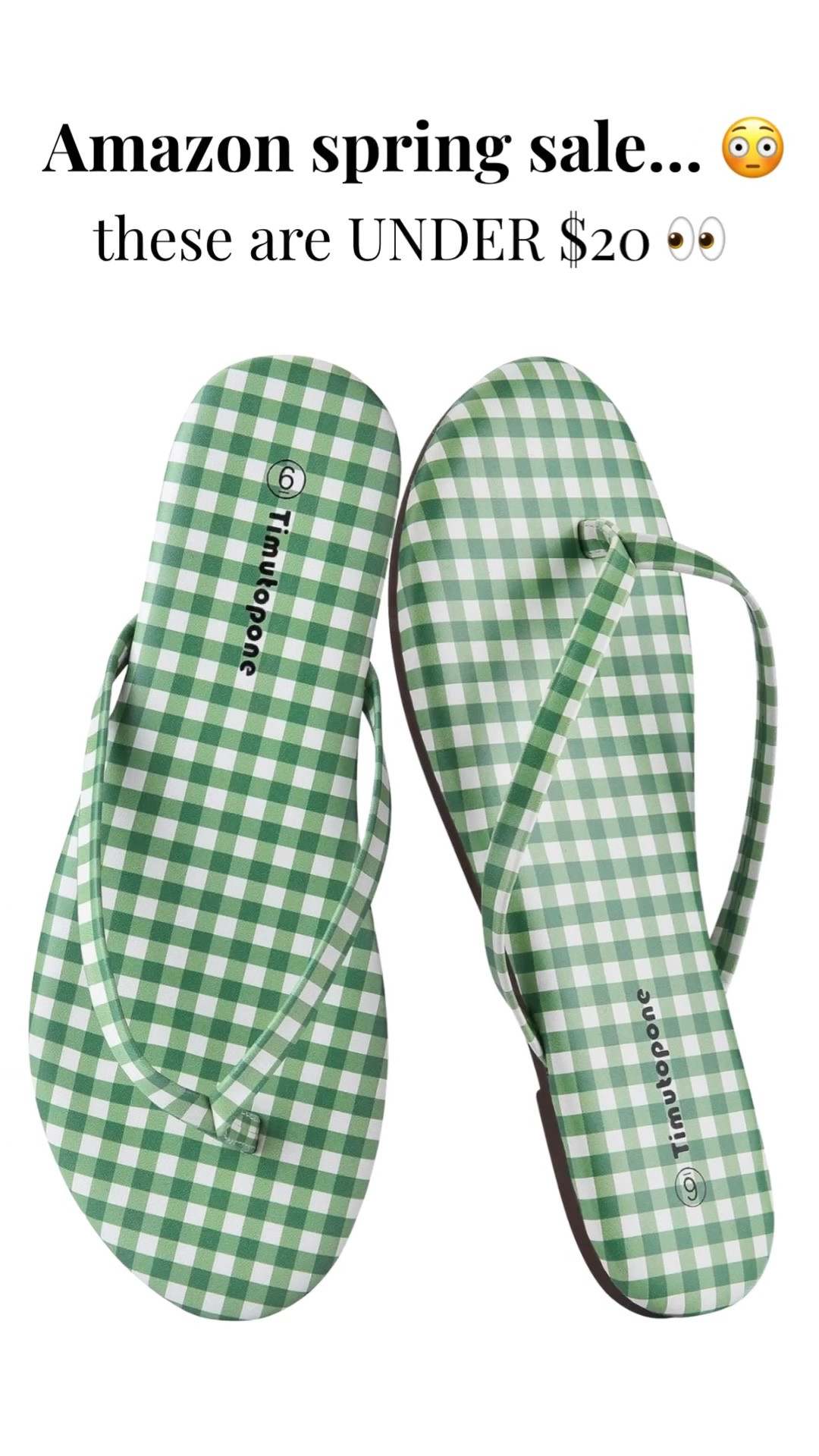Gingham is back and these Amazon flip flops are TOO cute 😍

All under $20 and perfect for everyday wear this spring & summer

I’m grabbing the green 💚 but the blue + neutral are so good too

Shop all colors here 🛍️”


ltkunder50 #ltkstyletip #ltkseasonal #springstyle #summerstyle #affordablefashion #amazonfinds


#LTKmomlife #LTKActive #LTKOver40