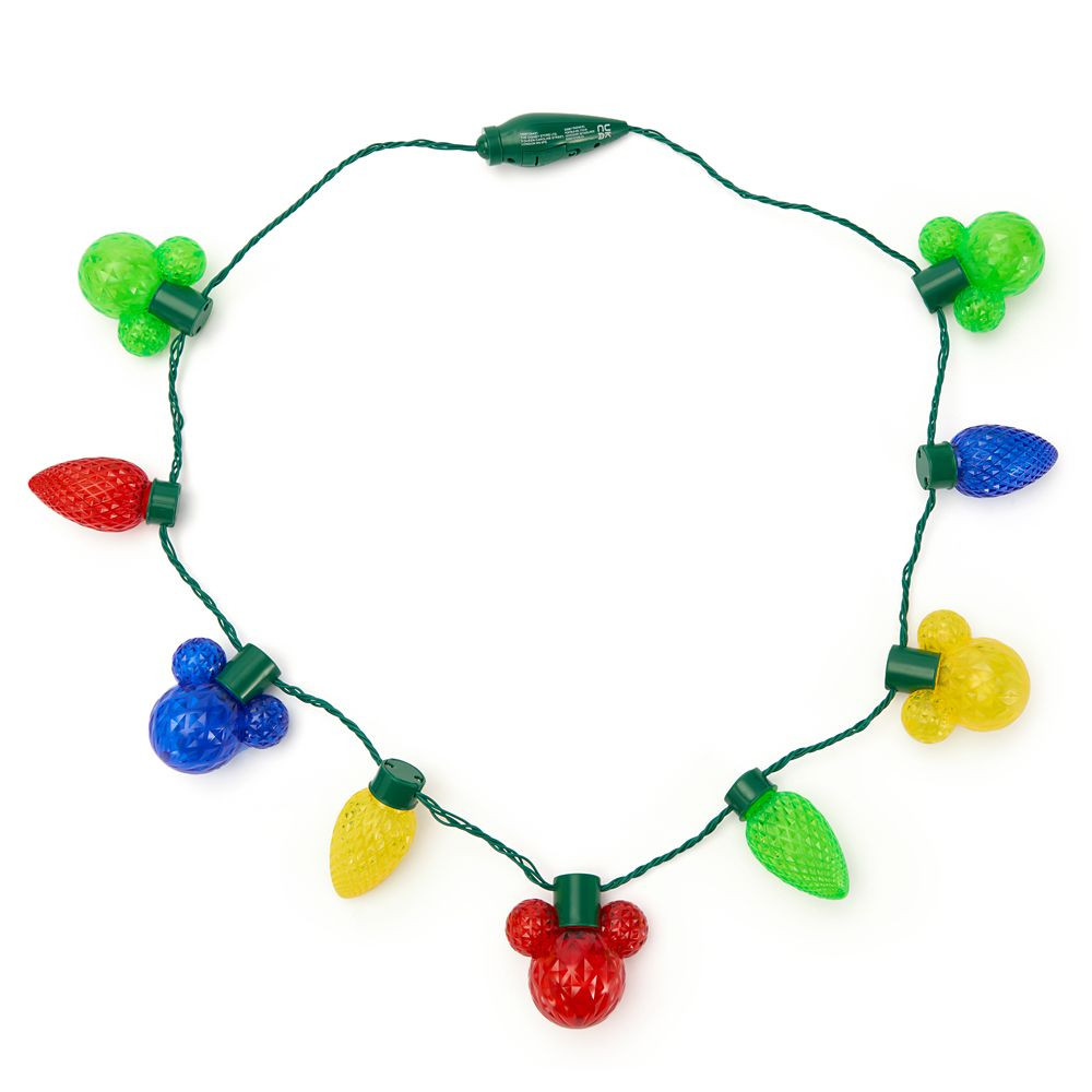 Mickey Mouse Icon Colored Light-Up Holiday Glow Necklace | Disney Store
