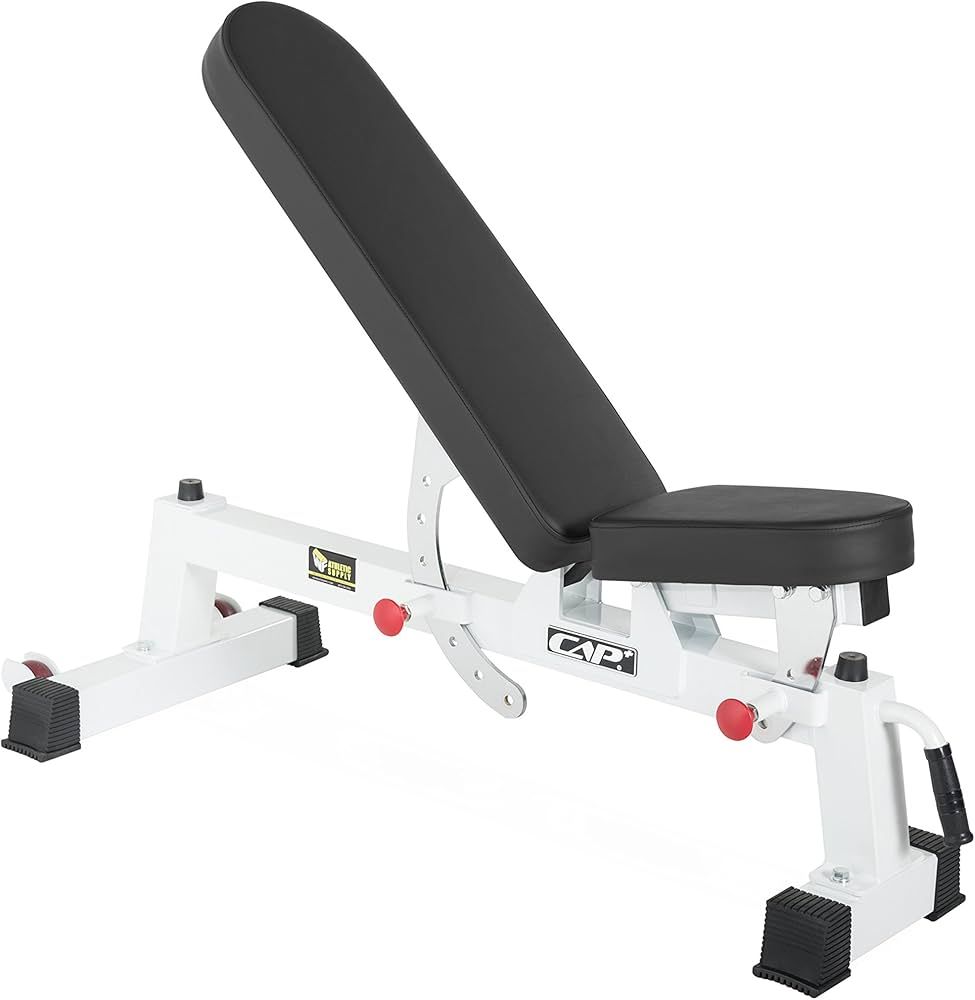 CAP+ Commercial Grade Three-Way Utility Bench - Adjustable Weight Bench Heavy Duty Workout Bench ... | Amazon (US)