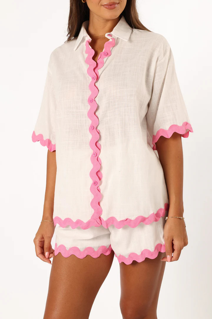 Wilson Short Set - White Pink | Petal & Pup (US)