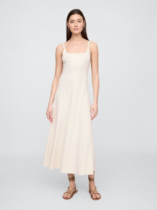 Ribbed Squareneck Midi Dress | Gap Factory
