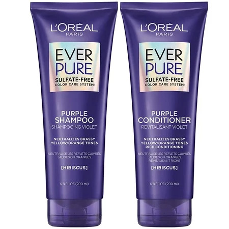 L Oreal Paris EverPure Brass Toning Purple Sulfate Free Shampoo and Conditioner 8.5 Ounce (Set of 2) | Walmart (US)