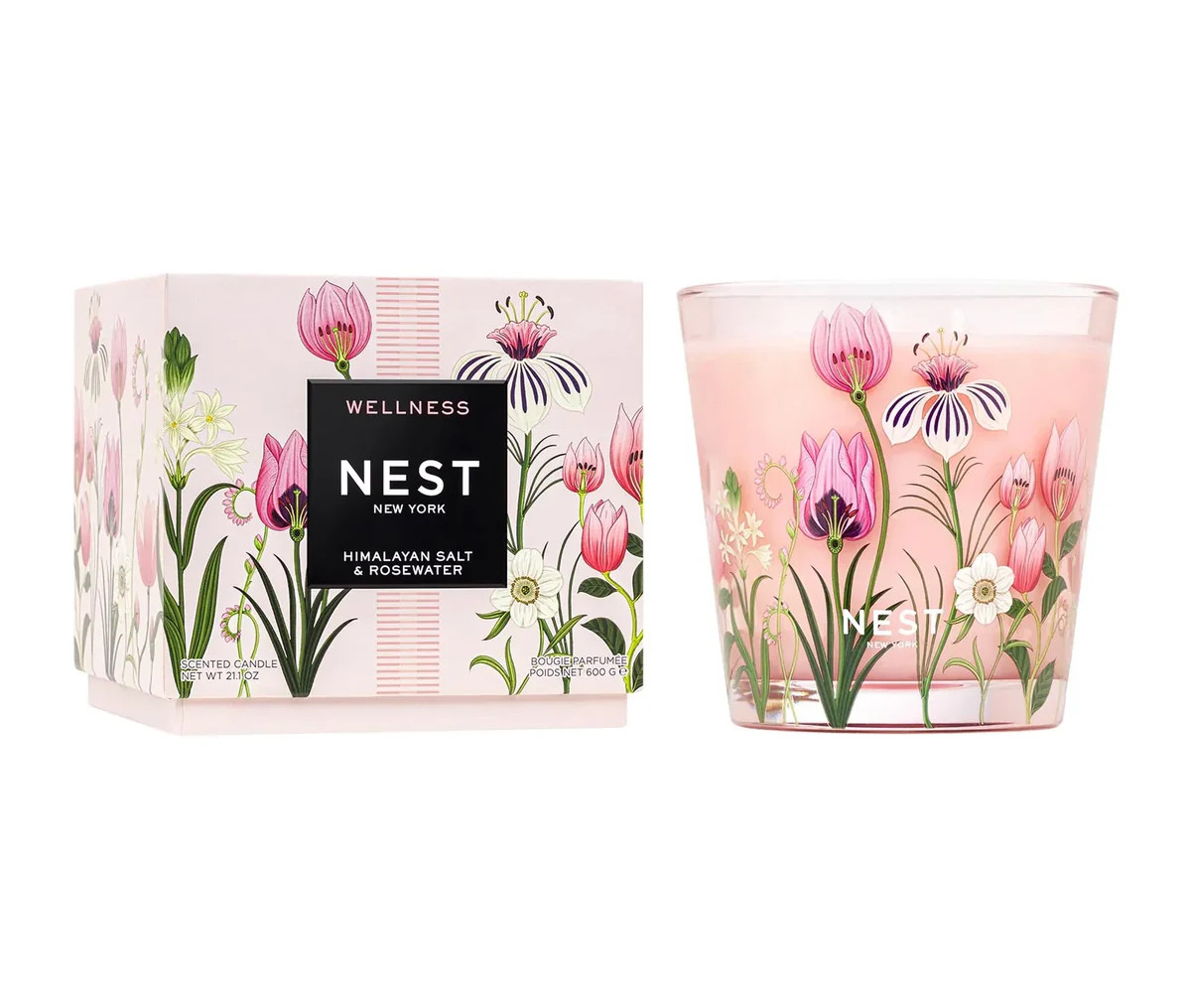 Himalayan Salt & Rosewater Decorative 3-Wick Candle | NEST Fragrances