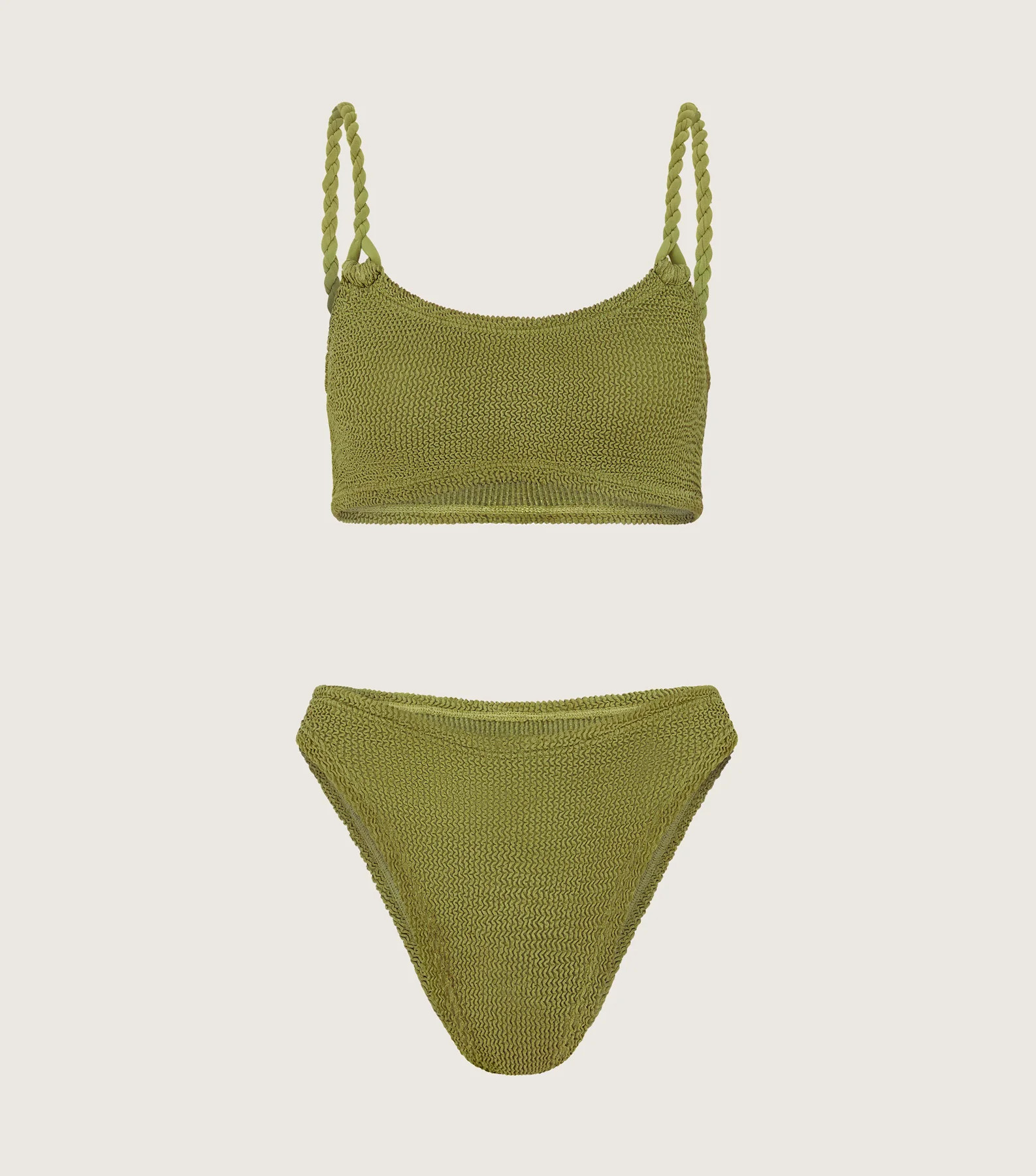 Phoebe Bikini - Metallic Moss | HUNZA G