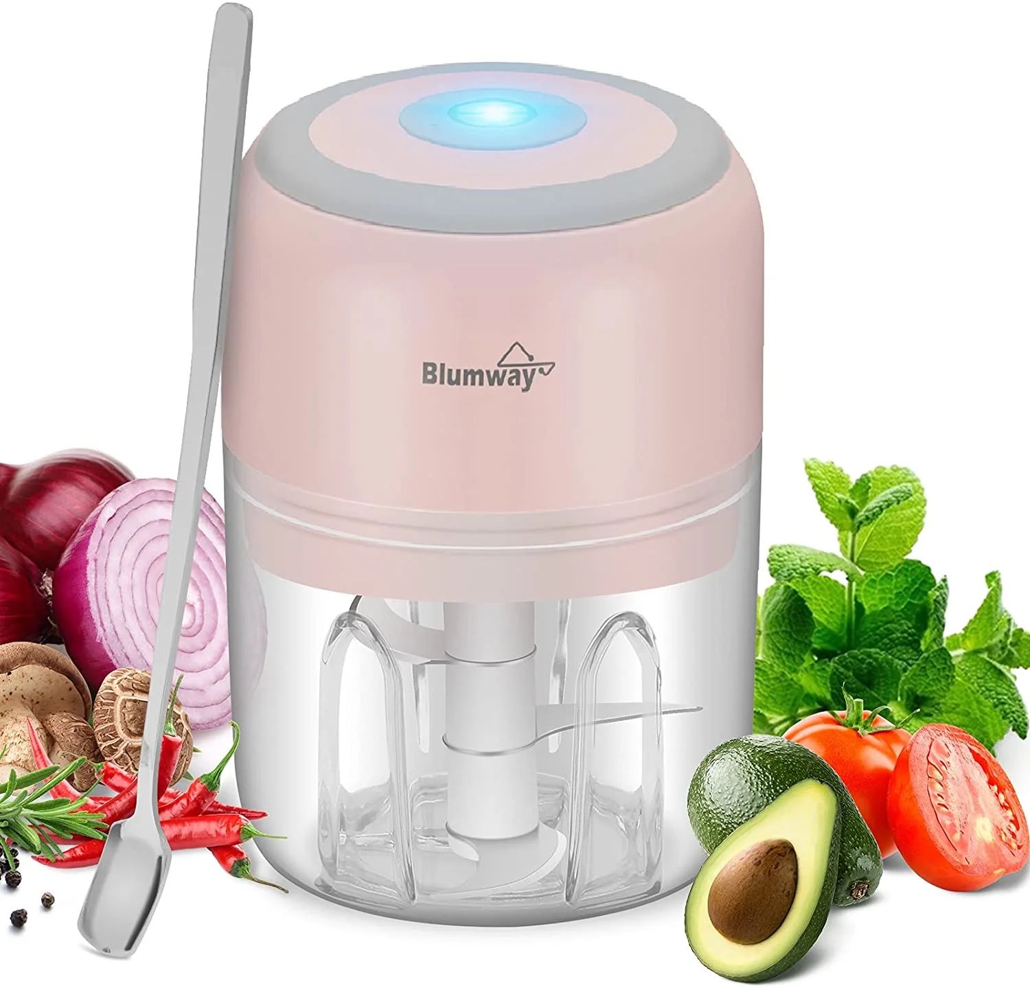 Electric Mini Food Chopper, Wireless Portable Enhanced Power 3 blades Slicer, 250ml Blender Mini ... | Walmart (US)