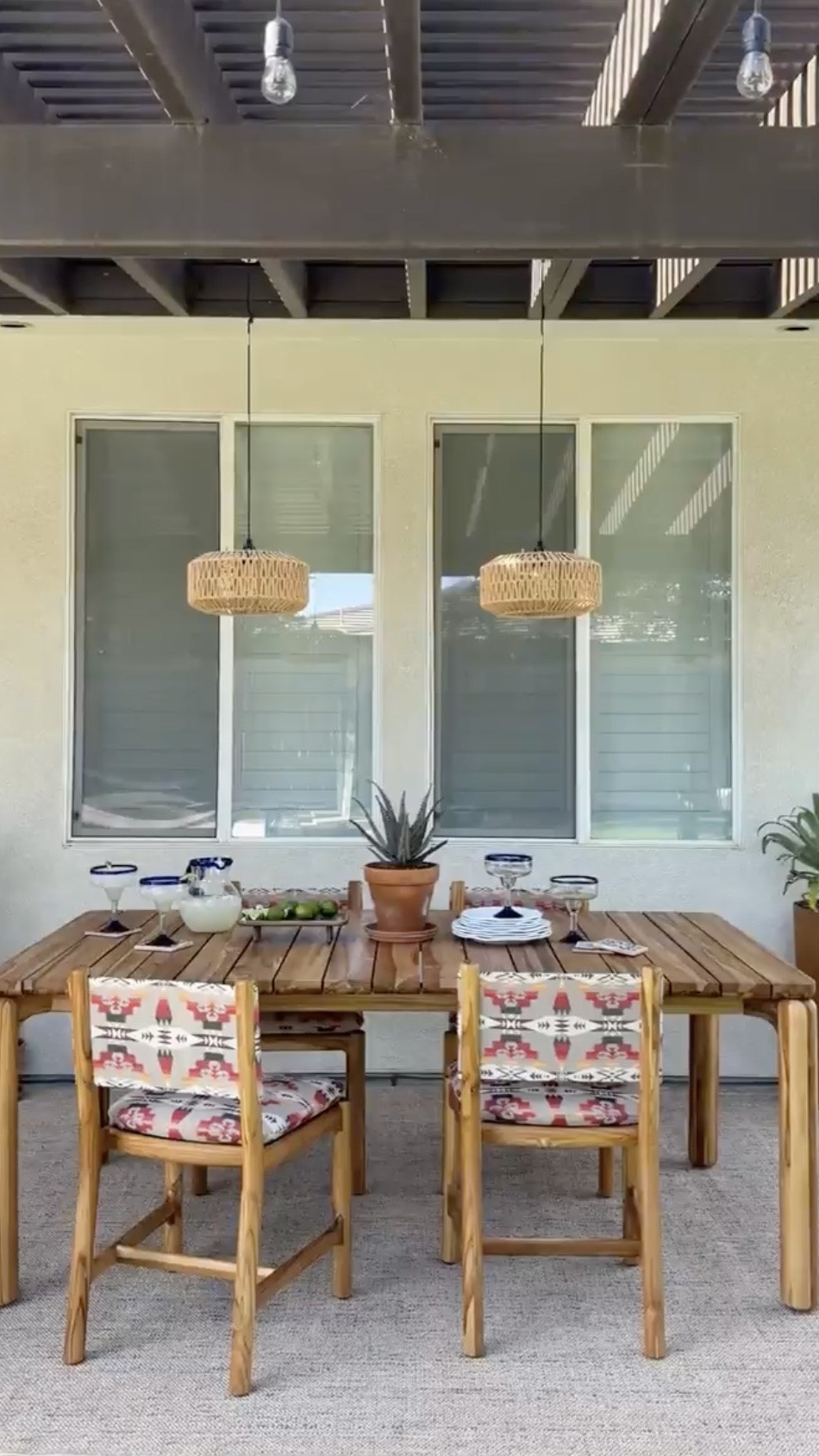 A sweet hummingbird built her nest in one of our outdoor pendant lights. Both eggs hatched this week! 🪺 patio dining | outdoor dining set | patio styling | Denver Modern | southwestern home | patio furniture | patio decor | dining chair | @Denver Modern

#LTKHome #LTKSeasonal #LTKdayinmylife