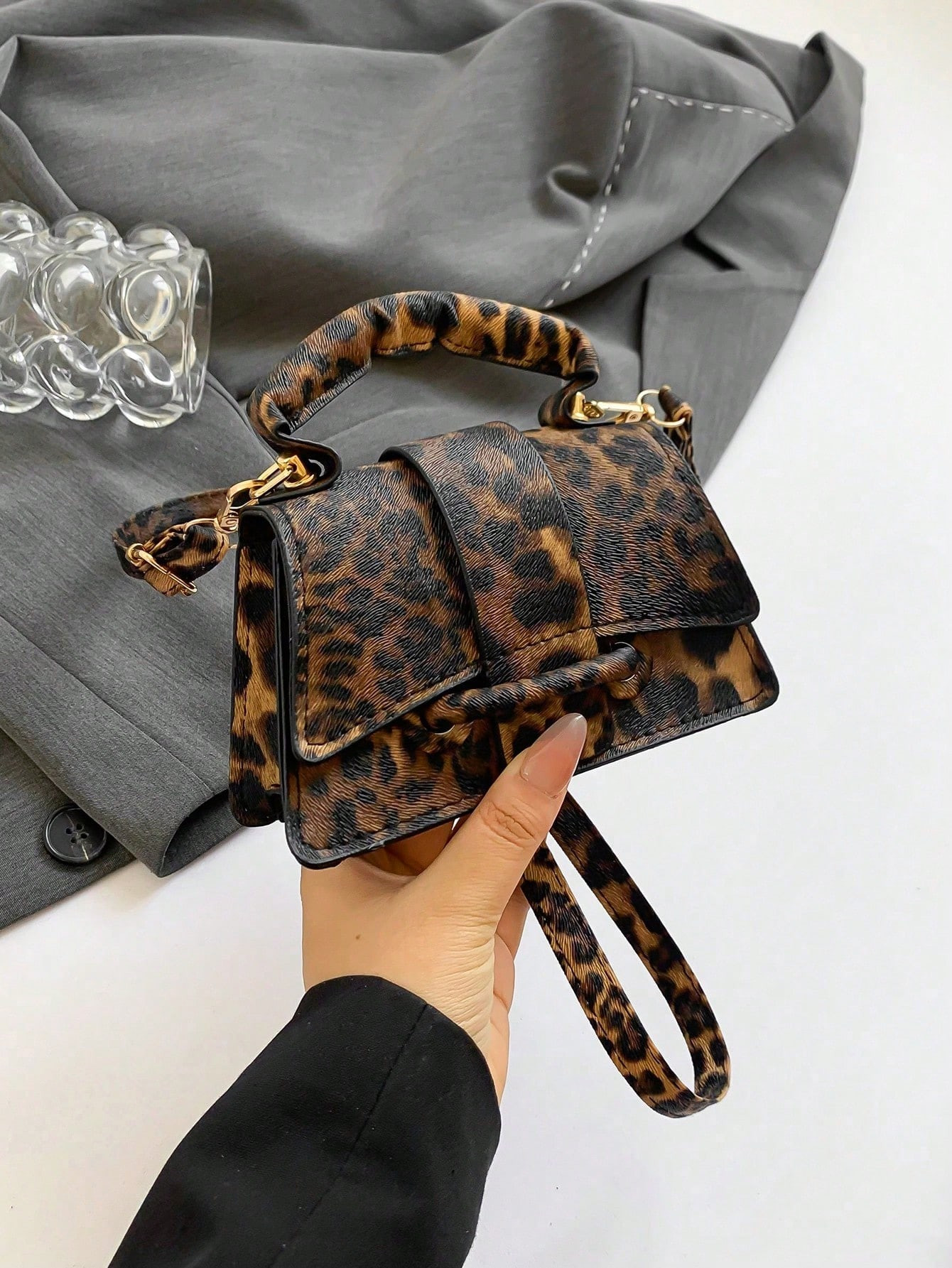 Candy Color Handbag, Women Small Shoulder Bag, Leopard Print Crossbody Bag, Coin Purse, Lipstick ... | SHEIN