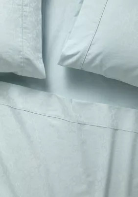 Biltmore Egyptian Cotton Jacquard Floral Sheet Set, Blue, King | Belk
