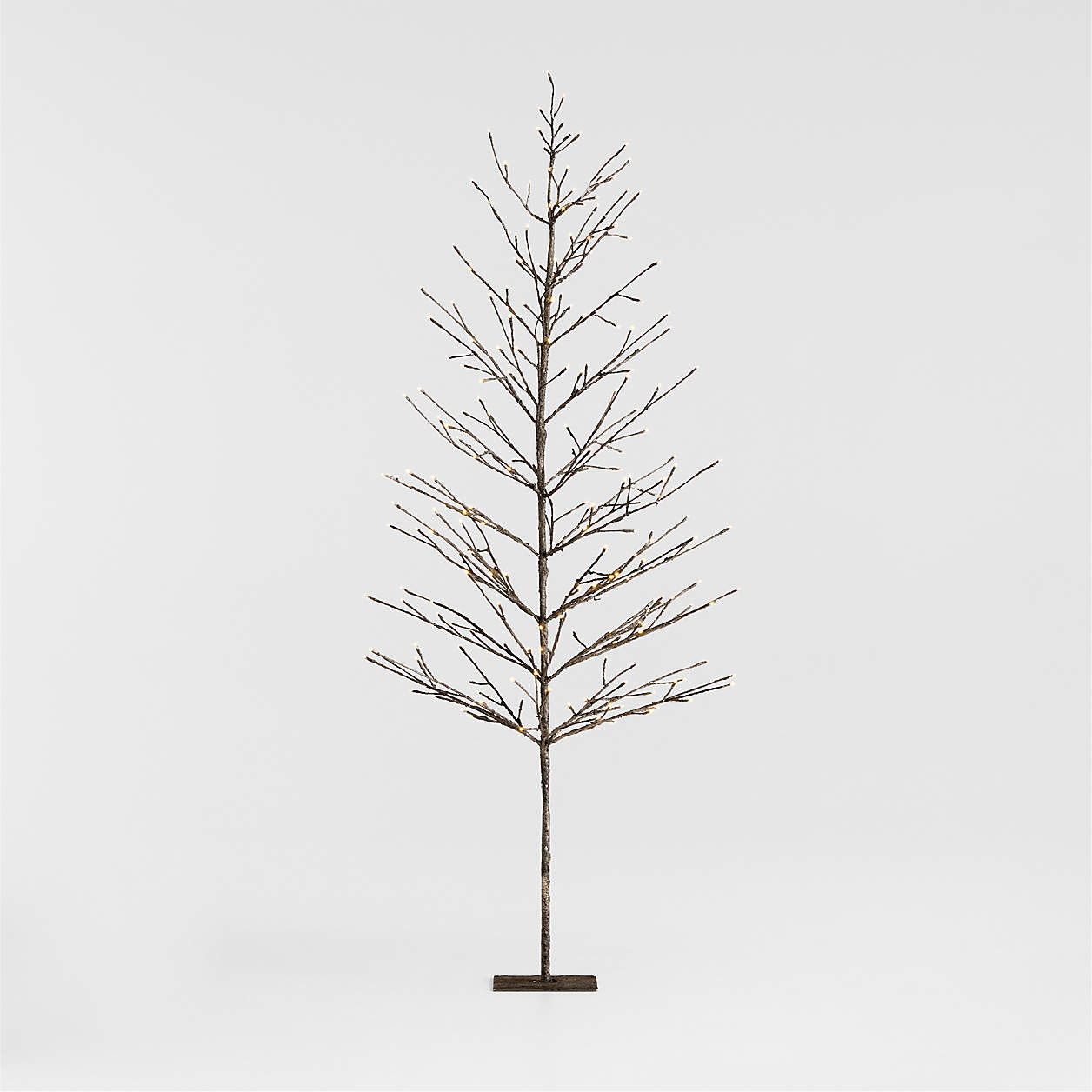 Faux LED Birch Tree Pewter 7' + Reviews | Crate & Barrel | Crate & Barrel