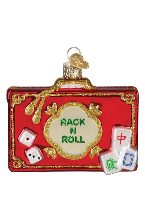 Old World Christmas Rack 'N Roll Mahjong Glass Ornament in Red/green at Nordstrom | Nordstrom
