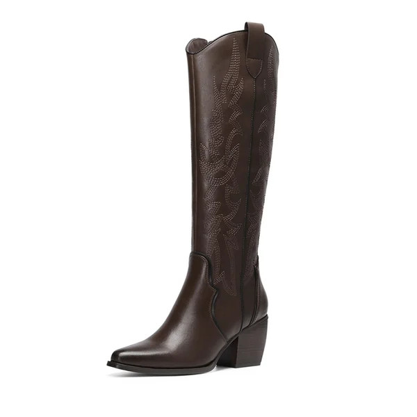 Dallas Embroidered Western Cowboy Knee High Boots | Dream Pairs